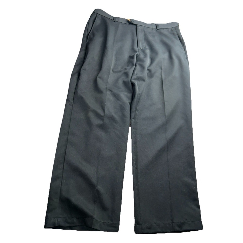 Izod Mens Golf Pants Black 38x30 Regular Fit Dress Pants